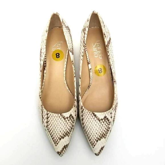 Franco Sarto Womens Global Faux Leather Snake Print Low Heels Shoes Size 7.5 M - Picture 4 of 12